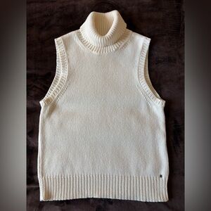 Michael Kors Ivory T-Neck Sweater Vest.  Sz XL